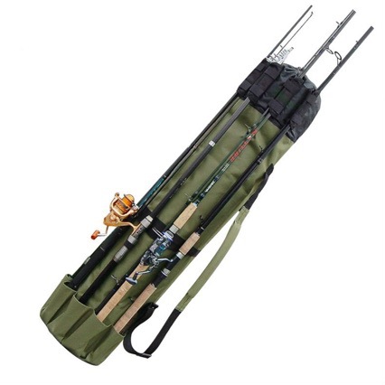 Bolsa Cilíndrica para Cañas de Pescar de Poliéster, Impermeable, para Pesca al Aire Libre