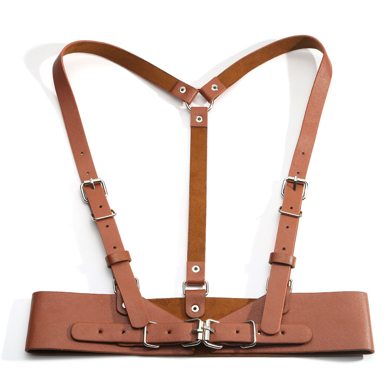 Simple Style Streetwear Solid Color Pu Leather Iron Plating Women's Corset Belts display picture 8
