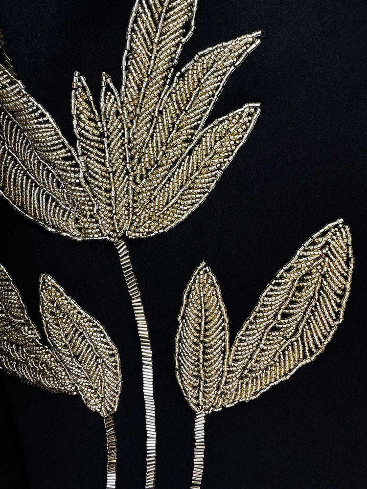 Floral Heavy Industry Beads Three Quarter Sleeve Jacket Coat Mid Length Skirt Set 9 Floral Heavy Industry Beads Three Quarter Sleeve Jacket Coat Mid Length Skirt Set