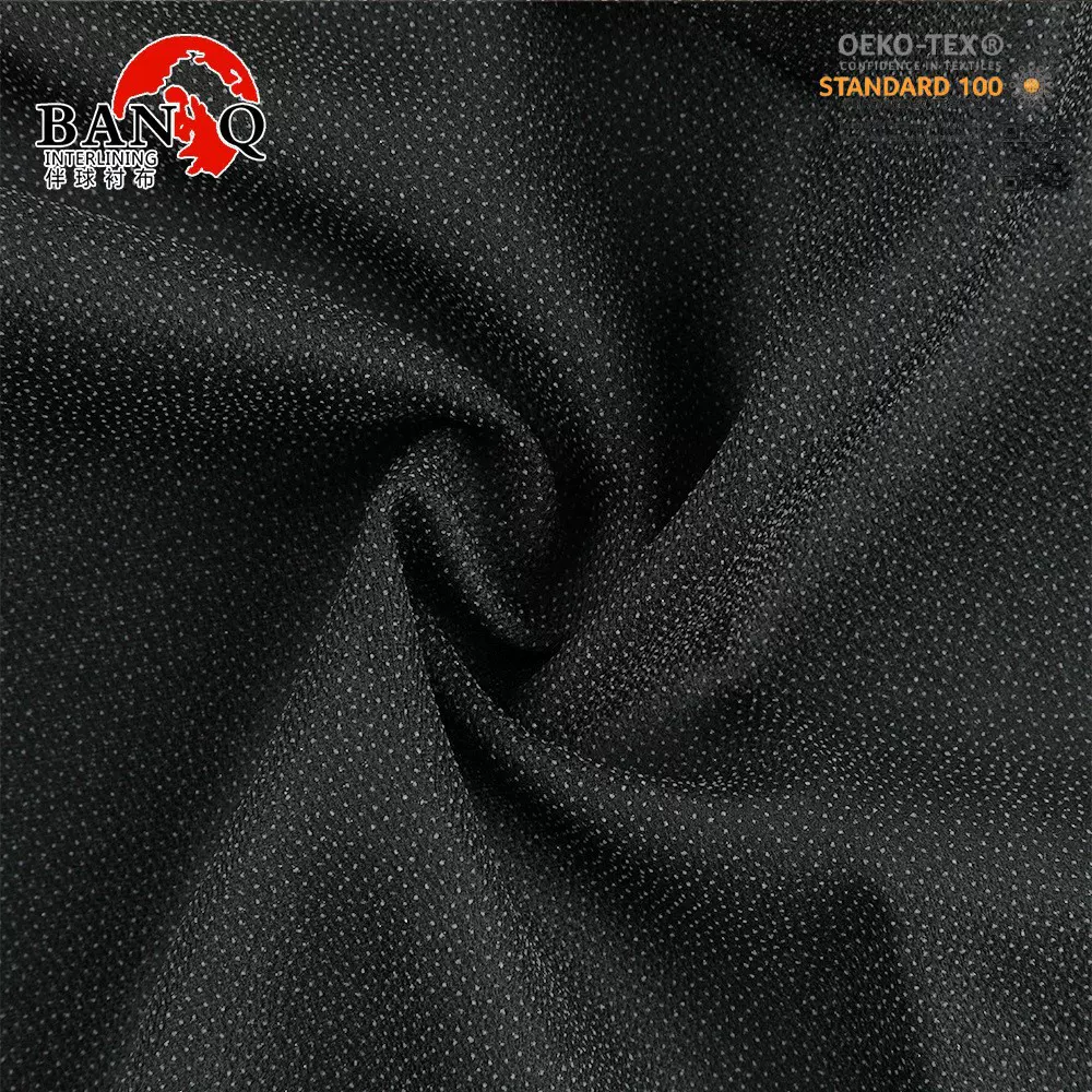 衬布工厂供应 中厚型服装粘合衬布 双点热熔有纺衬 毛呢衬料