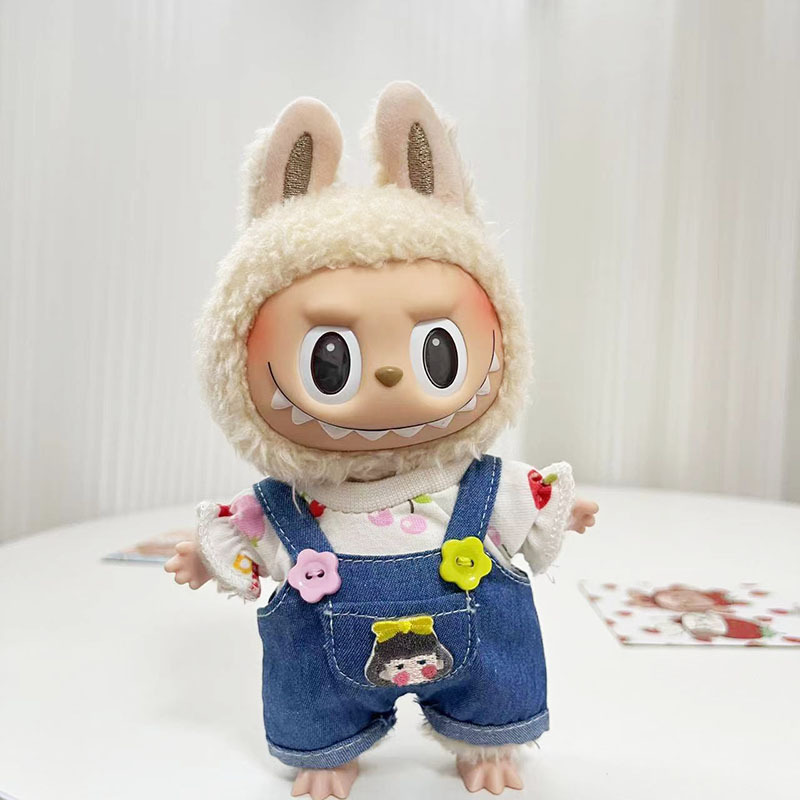 ソースメーカーのみの服】17cmペンダント ラブブ服 ブラインドボックス ラブブ人形 人形服 クールブラック カラフル|undefined