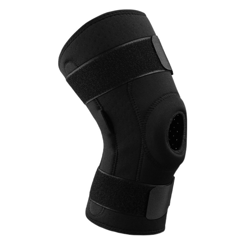 Deportes al aire libre rótula antideslizante anti-colisión montañismo correr fitness doble placa de aluminio soporte Velcro protección de una sola pieza entrega