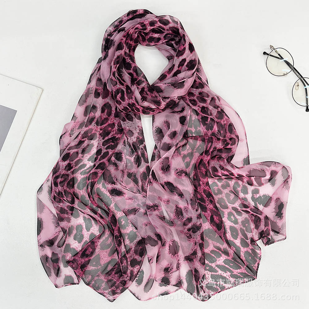 Леопардовый розовый красный