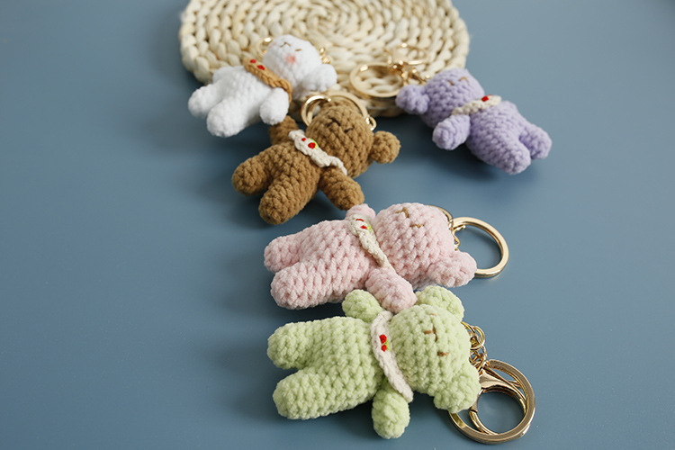 25g Weight Bag Pendant, Keychain Classification 1 Piece Quantity Holiday, Daily Occasion Hand knitting yarn Material Animal Pattern All Seasons Season Cute Style 1 Piece Cute Animal Hand Knitting Yarn Bag Pendant Keychain 7