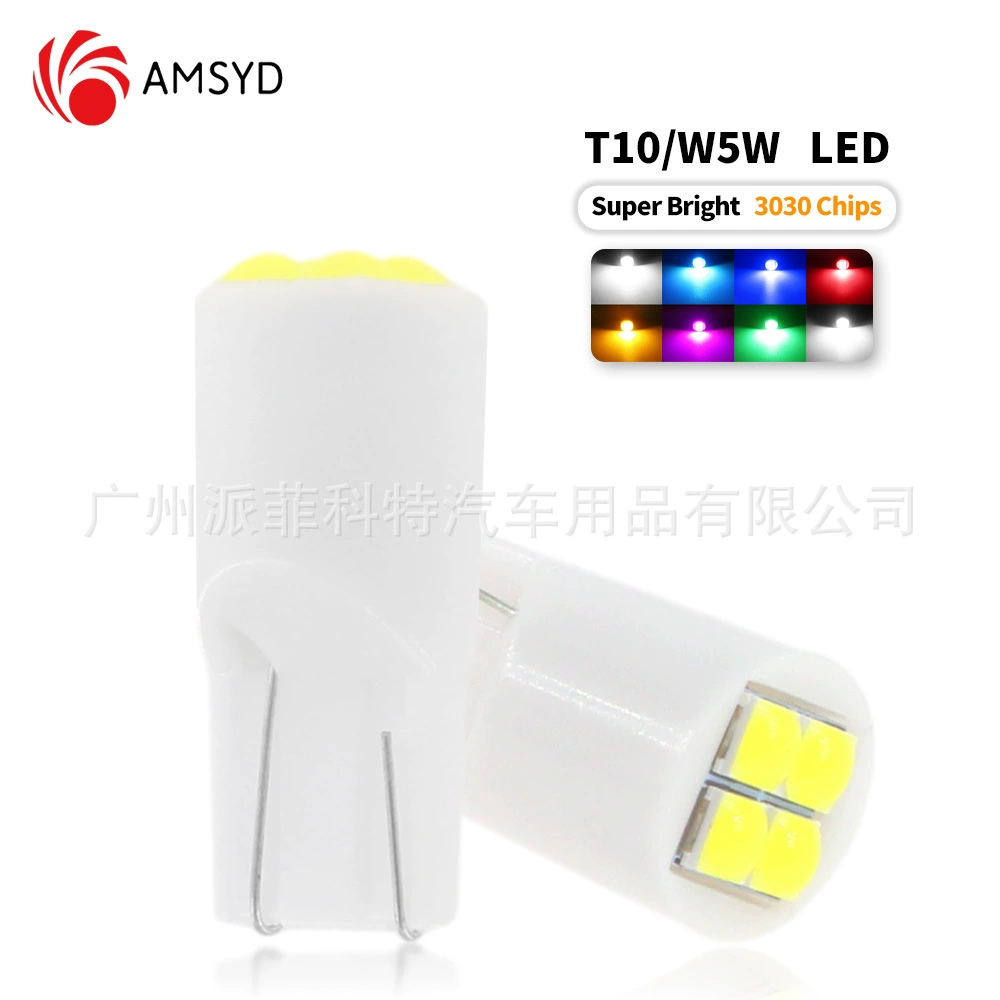 T10 W5W LED 3030 4SMD поворот зазор заднего номерного знака освещения автомобиля приборная панель огни 12V