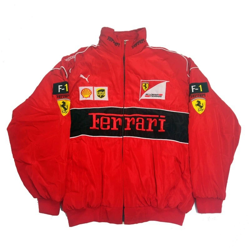 Куртка Ferrari в гоночном стиле, модный джерси, с вышивкой, американский стиль, туристическая версия