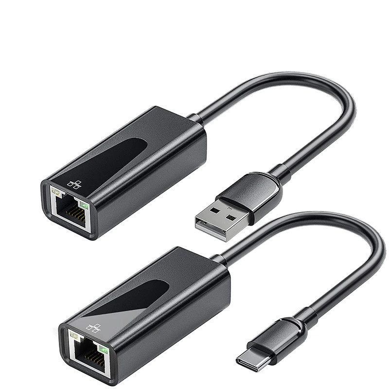 SAGE-08 USB/type-c to RJ45 Lan Adapter 100m Gigabit Network Card Plug and Play
