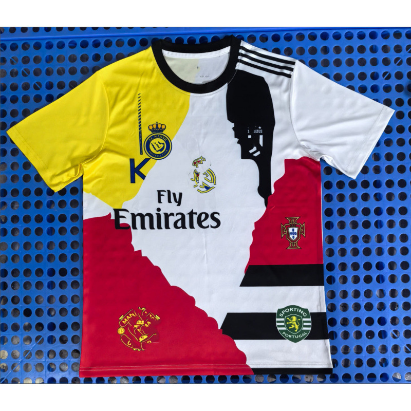 25-26C 호날두 클럽 및 국가대표 경력 셔츠 블랙 칼라