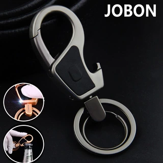 JOBON中邦钥匙扣汽车钥匙链高档男士腰挂钥匙圈带LED灯开瓶器挂扣