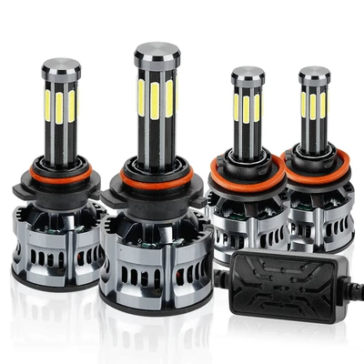 8/10/12/16-Sided Illuminated Car Headlights H1/H4 H7 H119005Led 360-Degree Front Lights (Ön faralar) - 8-sides-h11