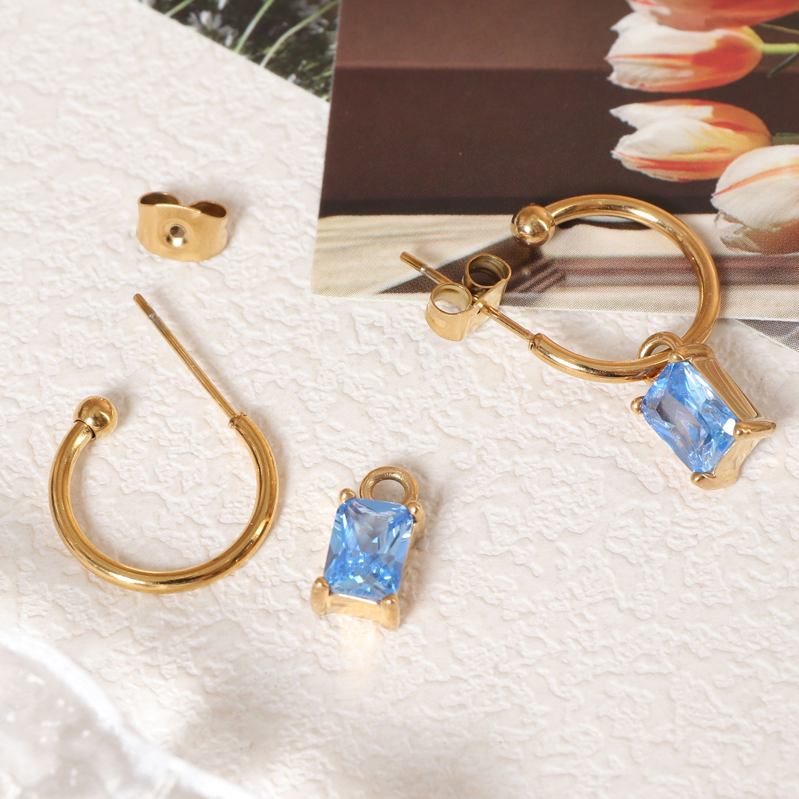 JUSTOP Fashionable earrings stainless steel