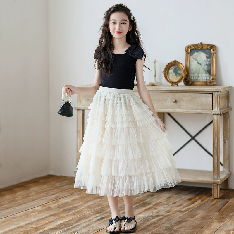 Летняя юбка девочки, детский жилет, футболка, для подростков