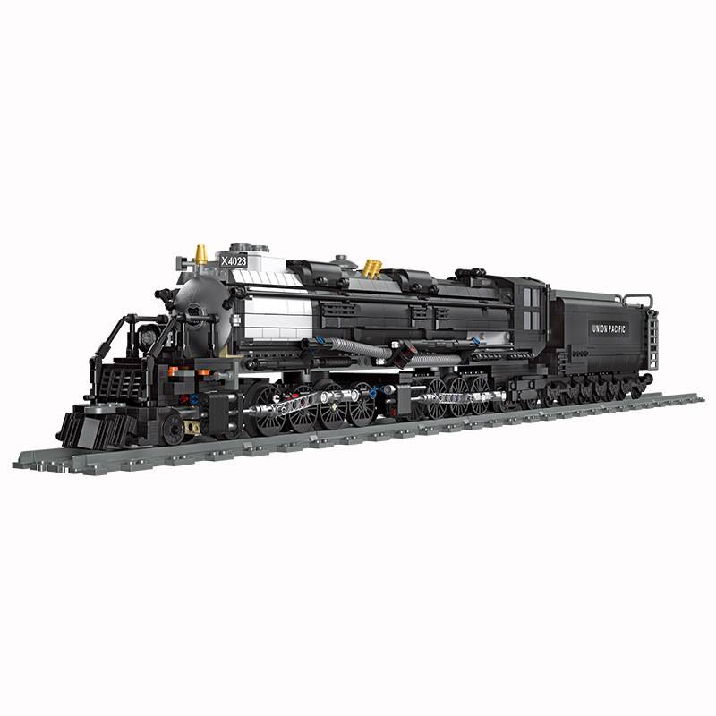 Jie Xing 59005 BIGBOY, tren de vapor retro, modelo de bloques de construcción, juguete de partículas pequeñas, regalo para niños.