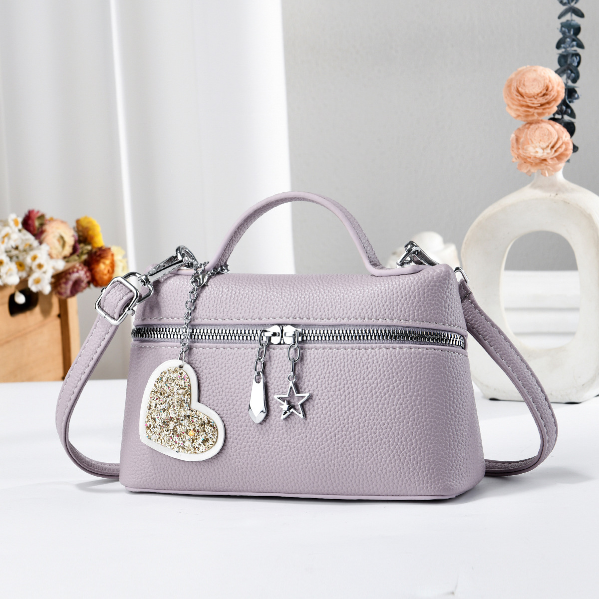 Amor colgante bolso cuadrado pequeño bolso compacto de color sólido bolso de hombro universal mochila cross-border bagsd