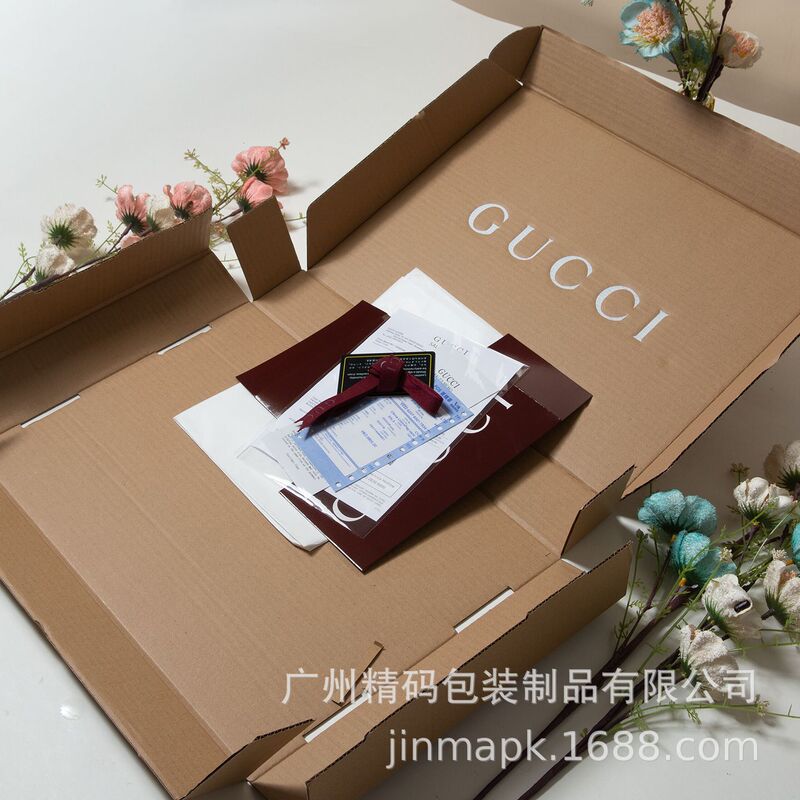 品质一比一 欧美奢侈品专柜大牌 红色GUCI* 外飞机盒配件加印LOGO|undefined