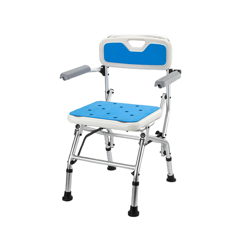 Ancianos mujeres embarazadas baño silla plegable silla ergonómica silla de ducha estable de aleación de aluminio silla de baño