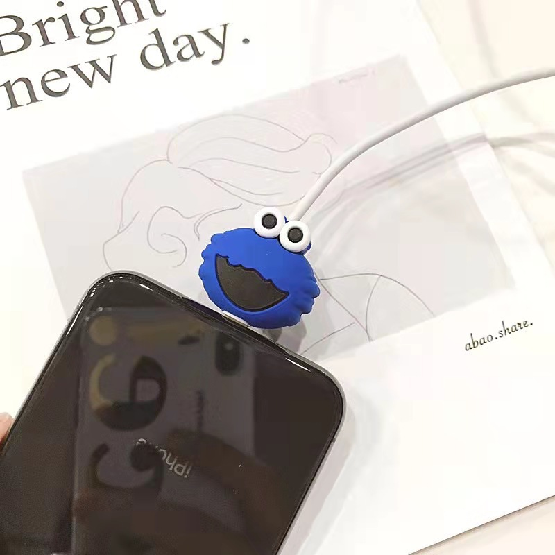 Protector de cable de datos animal lindo dibujos animados silicona anti-ruptura cable de carga picador de alambre mordedor de uso doméstico diario