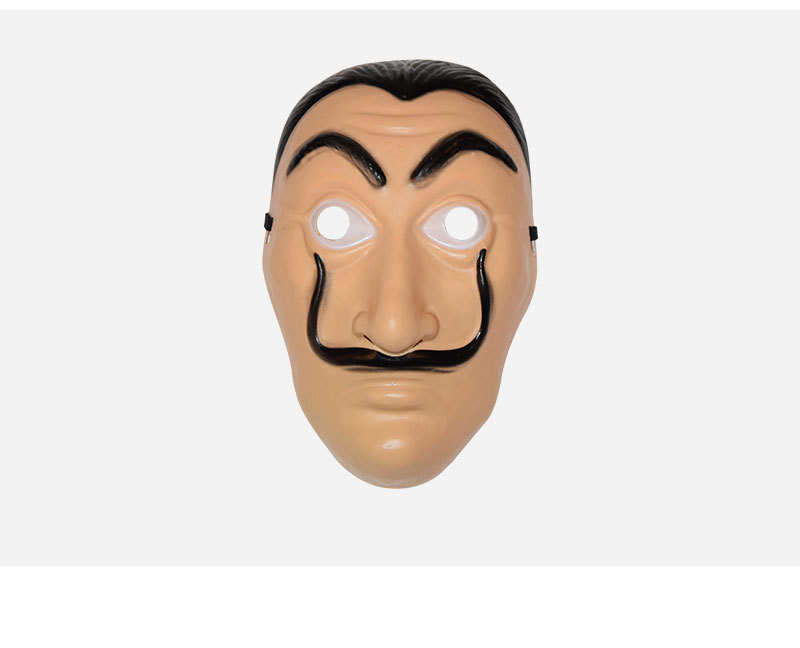 thumbnail image 1 of Disfraz de Halloween de casa de billetes, disfraz de Dali cos, traje de payaso, máscara de ropa roja de una pieza, 1 of 5