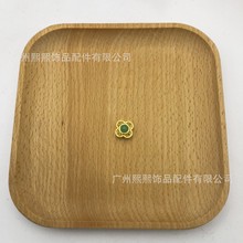 新中式手工DIY哑金镂空四叶草手链项链半成品镶嵌散珠服装辅料