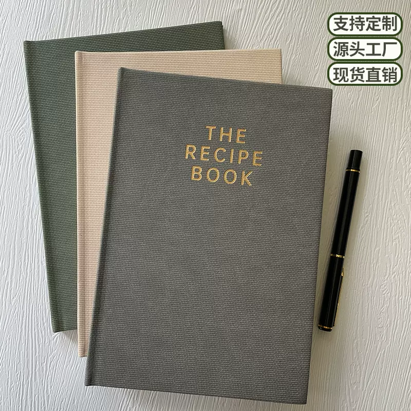 现货精装食谱本跨境亚马逊A5记事本recipe厨房烹饪记录笔记本定制