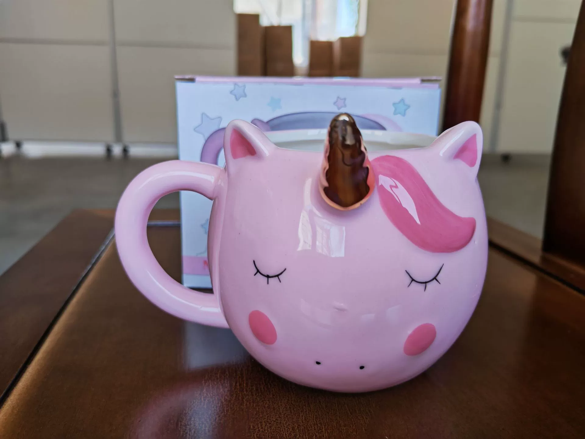 Unicorn Ceramic Mug, 450 ml, Creative Home Breakfast Cup, Rainbow Handle Designs