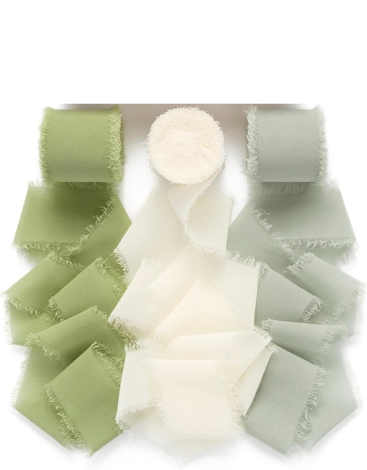 INS deshilachado gasa cinta ramo de la boda borla cinta arco decoración hilo de nieve tira de tela de seda