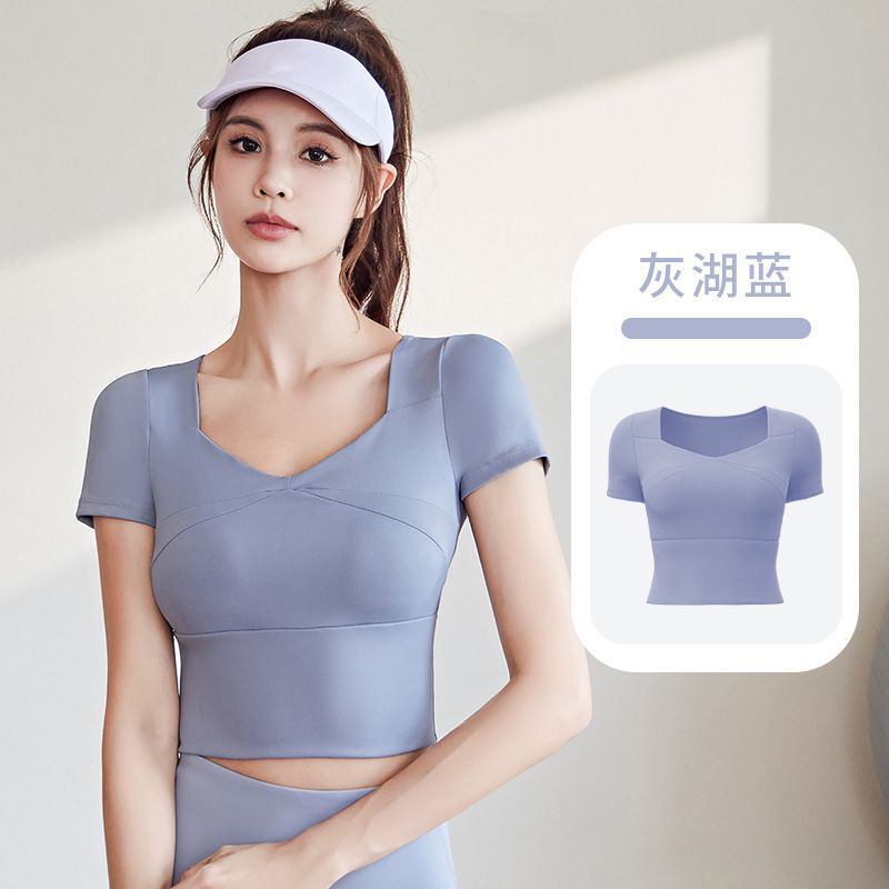 瑜伽服女套装套装女2025新款夏季专业跑步运动上衣普拉提训练健身|undefined
