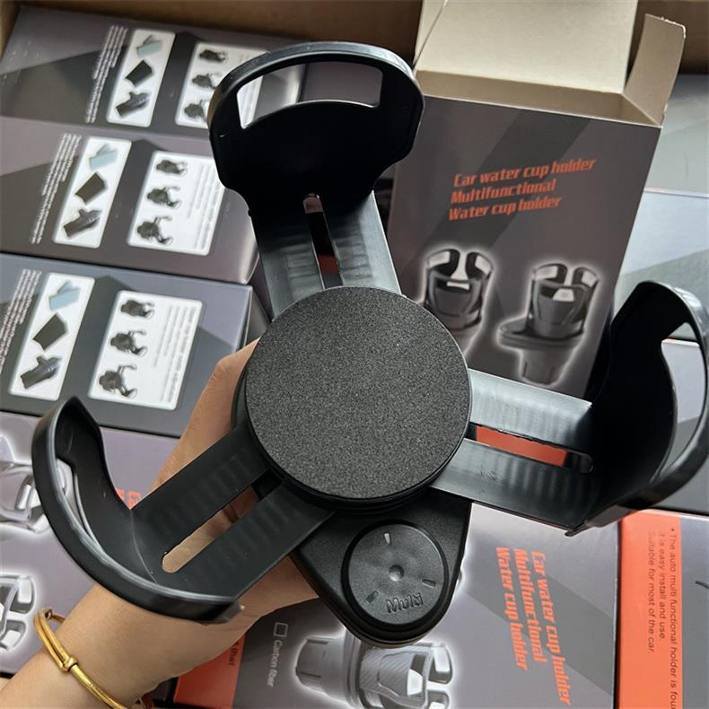 Cross-Border Hot-Selling Multifunctional Car Water Cup Holder, One-Point-Two Rotatable and Stretchable Carbon Fiber Car Beverage Holder