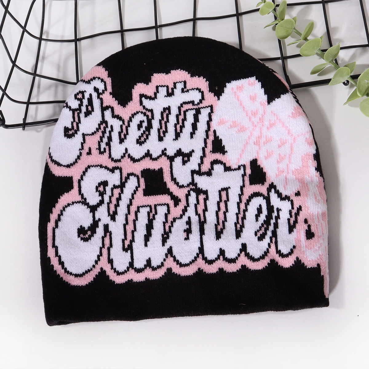 Unisex Letter gebreide muts Herfst Winter koude muts warm en koud hiphop persoonlijkheid casual punk wollen muts_voghion.com