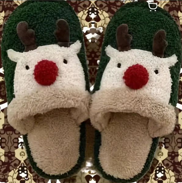 Christmas cute lightweight slippers all-season