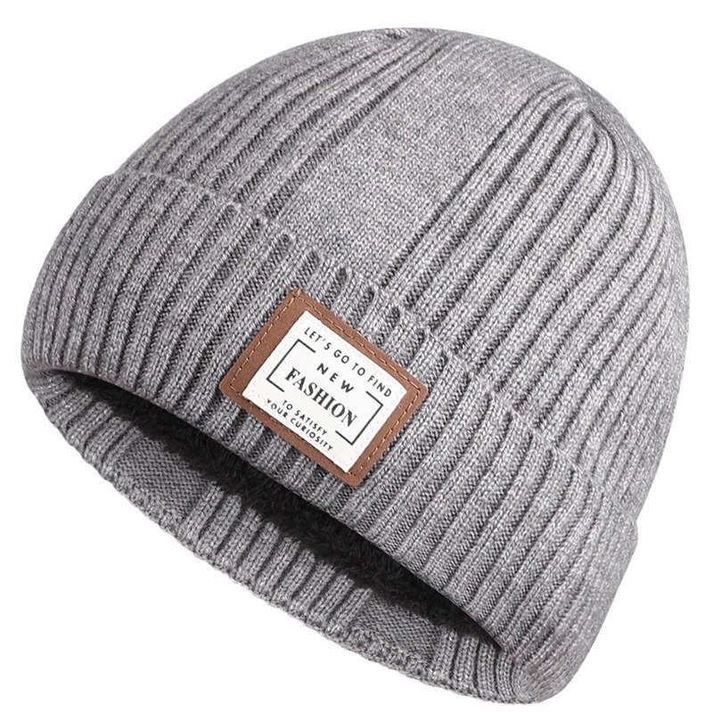 Chapeau d'extérieur extra épais pour homme, bonnet d'hiver en laine cachemire avec pull thermique en cachemire, bonnet en coton tricoté, chapeau résistant à l'hiver_voghion.com