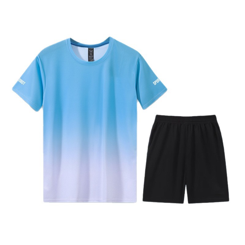 Ropa para correr, equipo, traje deportivo, ropa de fitness para hombres y mujeres, camiseta de secado rápido de seda de hielo, entrenamiento de ciclismo, ropa para correr por la mañana, primavera y verano