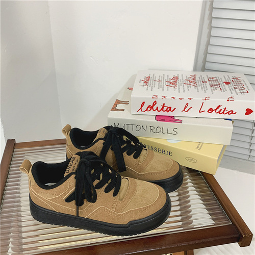 Korean style student color matching versatile trendy shoes  autumn new sports and leisure sneakers Harajuku Hong Kong style canvas shoes on behalf of