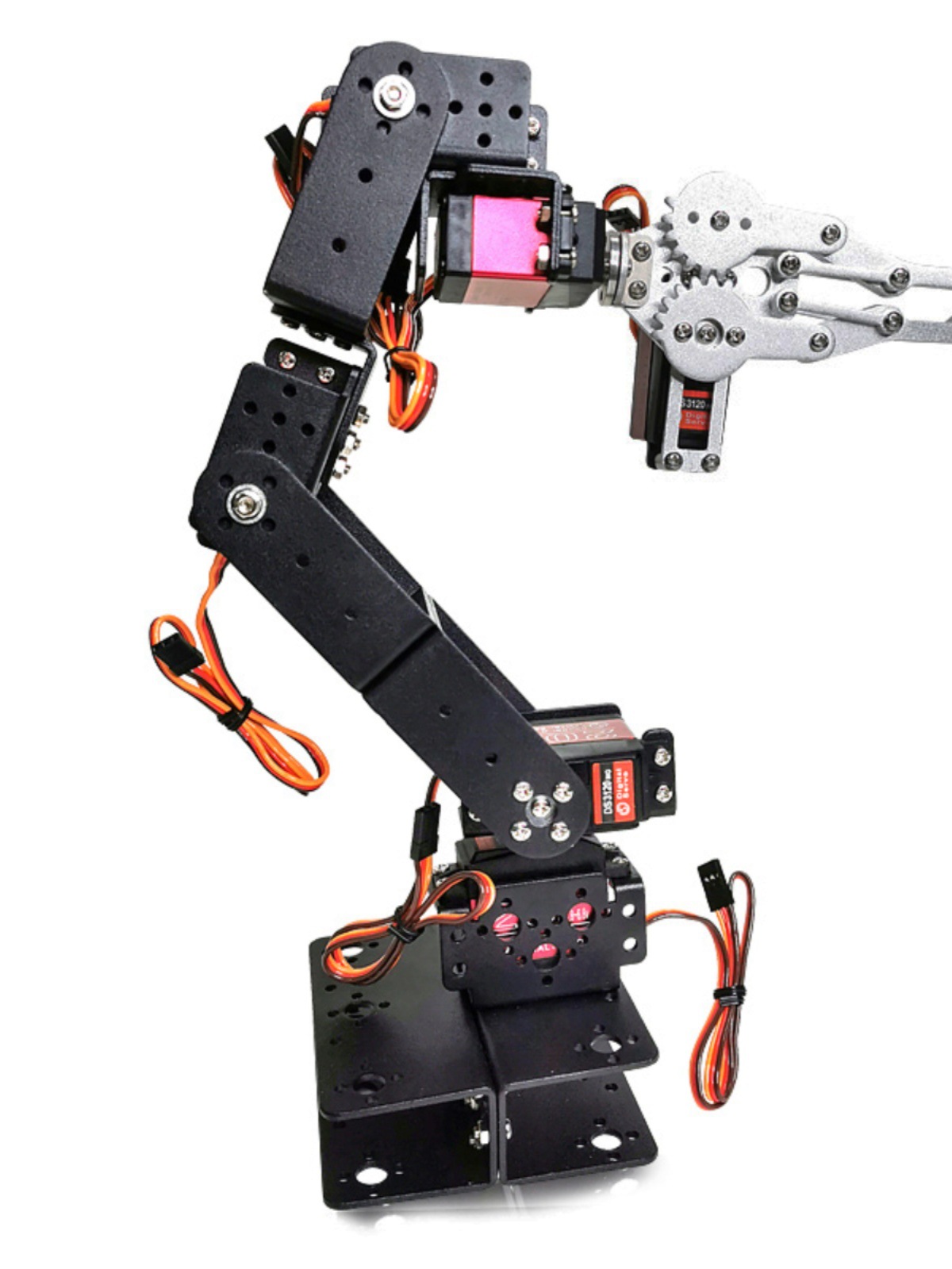 6自由度舵机机械臂单片机机械手臂编程机器人配件支架机械爪子