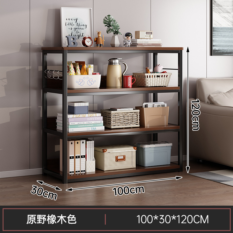 Estante de libro Estante de almacenamiento de piso Estante de almacenamiento integrado para el hogar Estante de almacenamiento de archivos de escritorio de oficina simple contra la pared Estante de almacenamiento pequeño
