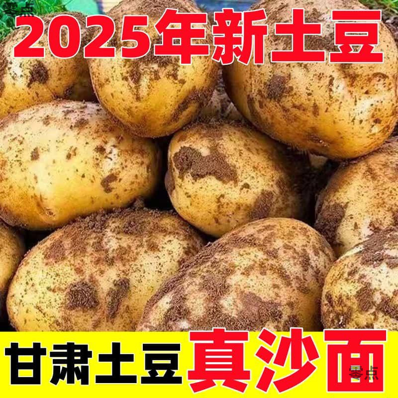 2025年 現掘り定西ジャガイモ 甘粛省砂皮野菜ジャガイモ 黄皮黄芯 新鮮な全箱卸売|undefined