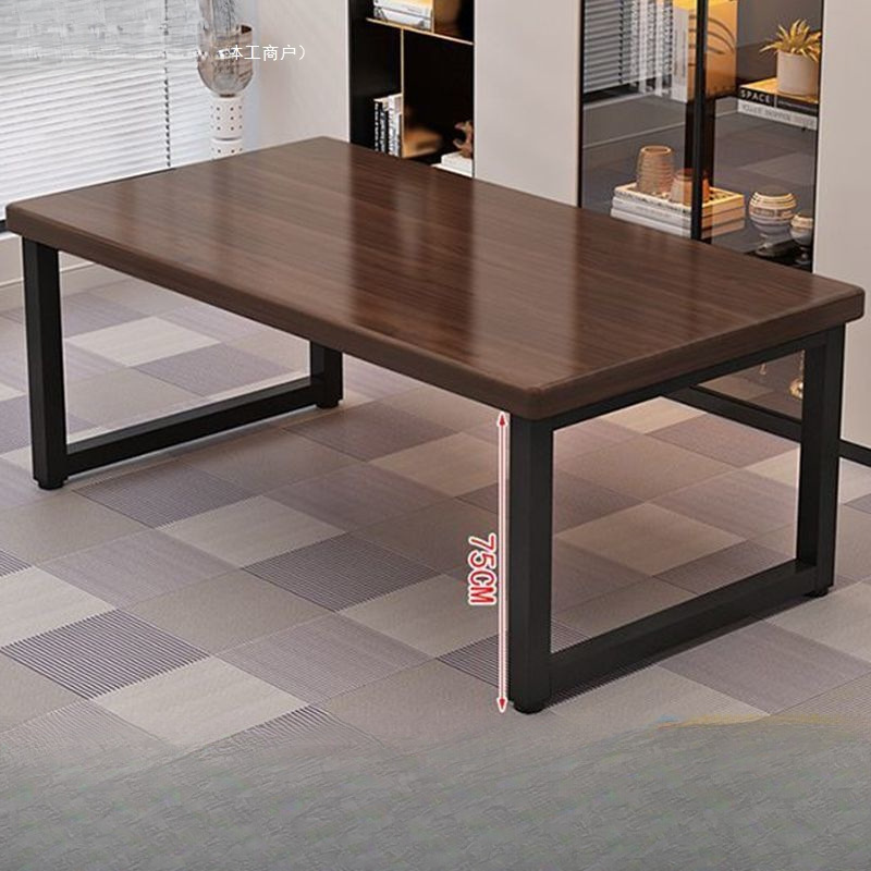 Upgraded thickened solid wood desk, minimalist style bedroom computer desk, multifunctional solid wood computer desk for living room and study