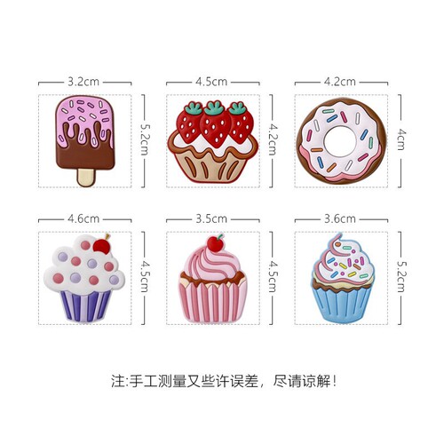 Personalized cake creative refrigerator stickers Nordic ins three-dimensional magnetic stickers magnet cartoon decorative magnetic stickers