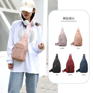 胸包女韩版休闲运动单肩包轻便旅行胸前包时尚新款女士背包斜挎包