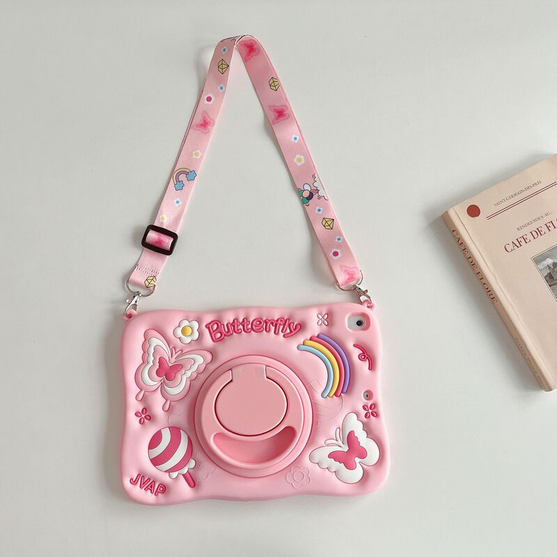 Suitable for Ipad10.9/Ipad5/Ipad6 Butterfly Rotating Stand Silicone Tablet Protective Cover in Stock