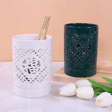 V3U2批发陶瓷沥水厨房筷子筒筷子家用桌面勺子收纳筒餐具收纳盒单