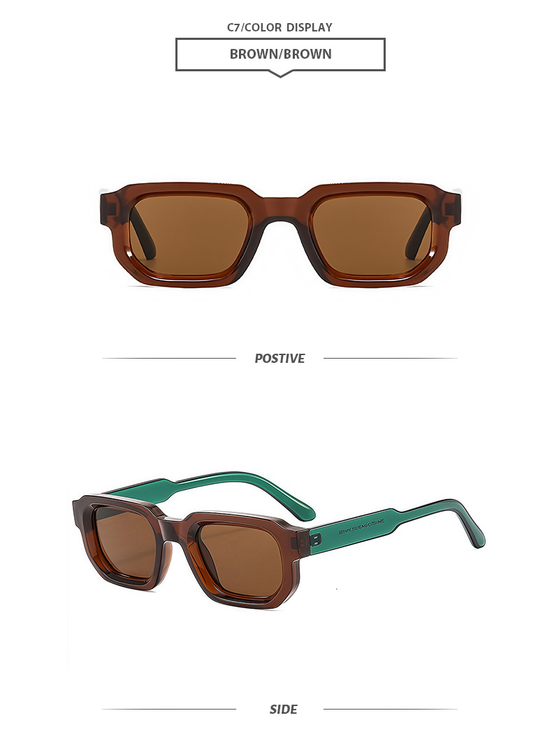 45g Weight Full Frame Glasses Structure Sunglasses Classification Ac, UV400 Protection Lens Material Square Glasses Style Outdoor, Travel, Beach Occasion Geometric Pattern All Seasons Season Unisex Gender Casual, Basic, Classic Style Style Casual Basic Classic Style Geometric Ac UV400 Protection Square Full Frame Women's Sunglasses 11