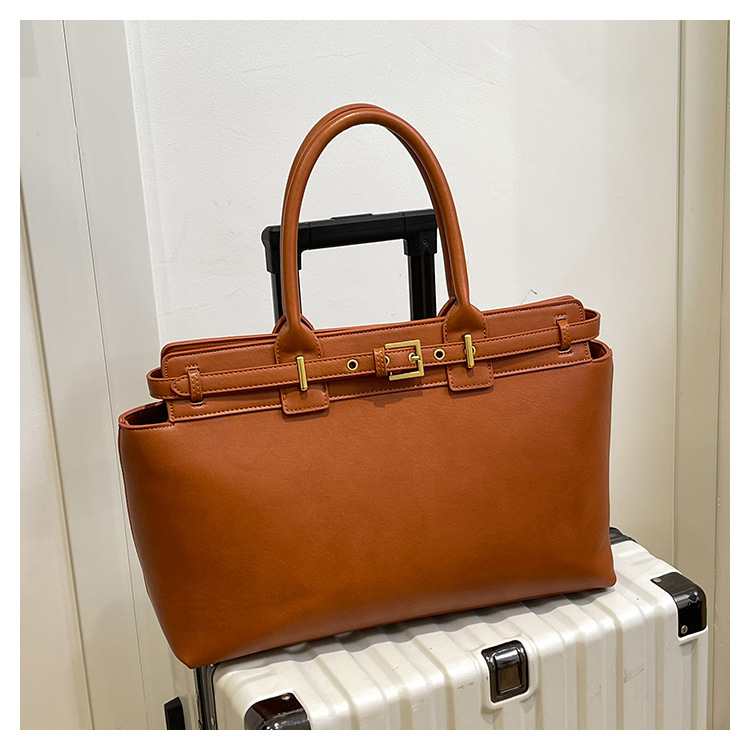 Borsa da ufficio/da viaggio da donna, elegante, tinta unita, versatile, a tracolla, alla moda, stile retrò, da portare sotto il braccio._voghion.com