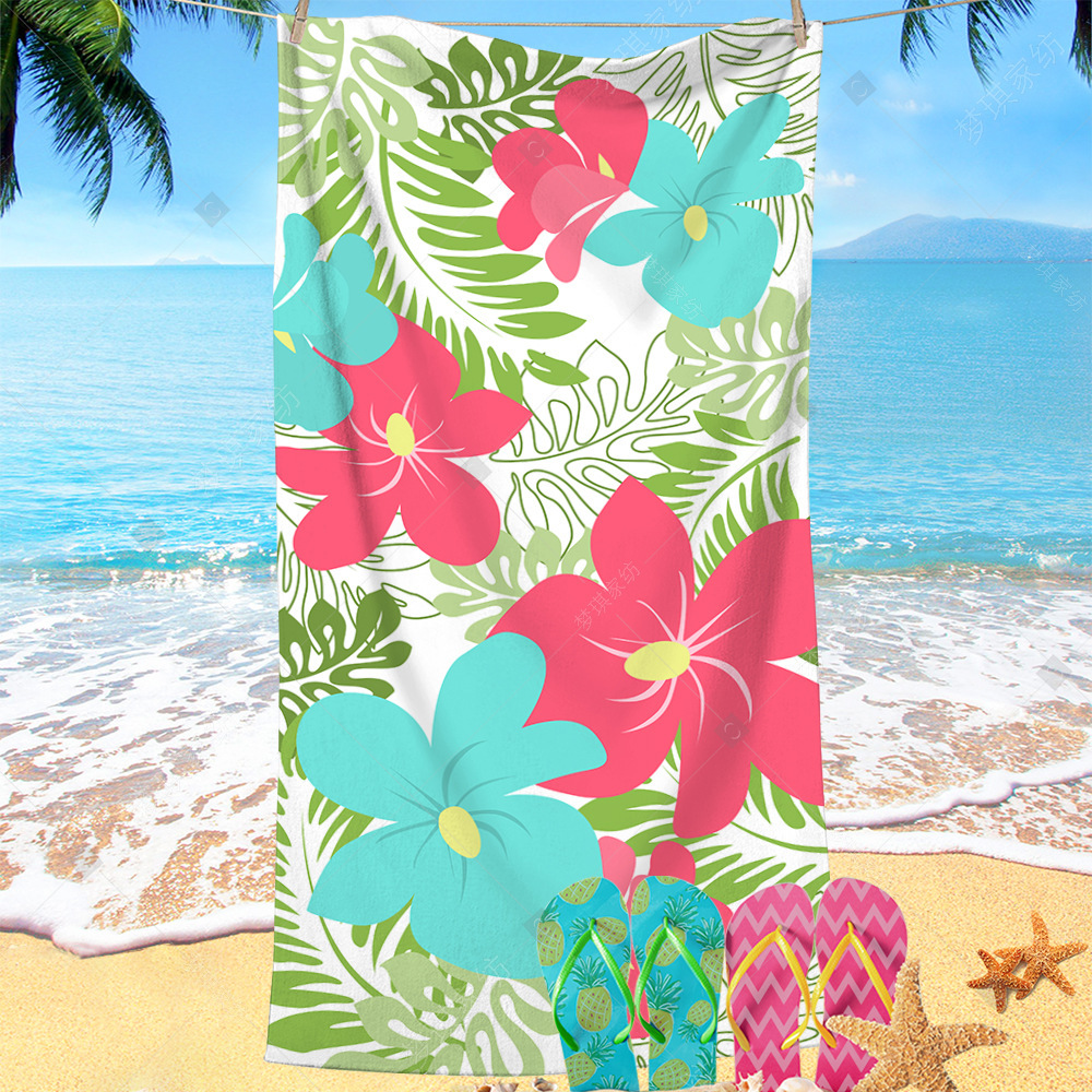 Toalla de playa de microfibra caliente de Amazon Toalla de baño absorbente de mariposa súper grande transfronteriza Towel engrosado