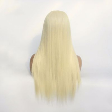 Comercio exterior exportación de moda oro ligero longitud de microondas rizado frente peluca de encaje fibra química cubierta de cabeza LW0214