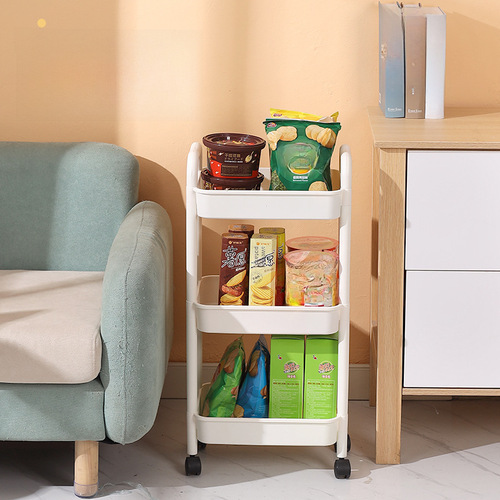 Small cart storage rack kitchen floor bed room multi-layer snack mobile bathroom toilet storage rack storage shelf