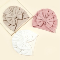 Foreign trade children's wheat texture headband hat baby bow tie hat baby wheat pattern Indian hat newborn baby hat
