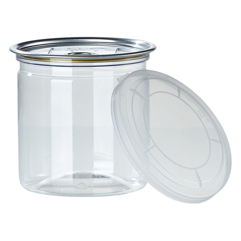 Spot al por mayor de plástico tarro de alimentos transparente nueces cereales diversos snacks miel tarro sellado pet frasco transfronterizo image 1