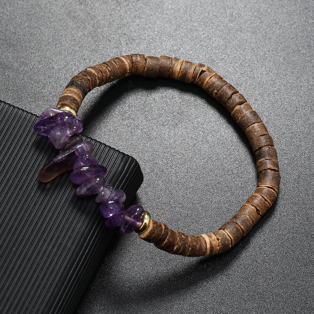 20g Weight Bracelets Classification 1 Piece Quantity Casual, Daily, Party Occasion natural stone Material Geometric, Color Block Pattern Unisex Gender Beaded Design Retro Style Retro Geometric Color Block Natural Stone Bracelets In Bulk 7