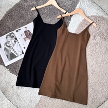 秋冬不可缺 单穿内搭吊带裙修身显瘦背心裙女连衣裙新D0808L